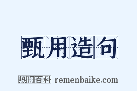 甄用造句是什么意思的图片